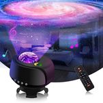 The Largest Coverage Area Galaxy Lights Projector,FLITI Star Projector,with Changing Nebula and Galaxy Shapes Night Light,Ideal for Room Decor,Valentines Day Gifts (Black)