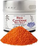 Red Cayenne Sea Salt | Authentic Gourmet Finishing Salt | Non GMO, All Natural | Hand Crafted in Small Batches | Made in USA | Ultra Premium Seasoning | GLP-1 Friendly | Artisanal Salt | Magnetic Tin | Gustus Vitae | #18