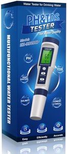 5 in 1 TDS Meter PH Tester, 0.01 High Accuracy Digital PH Meter for Water, PH/TDS/EC/Salt/Temp Tester, PPM Meter Water Tester for Drinking Water, Hydroponics, Plants, Aquarium and Pool