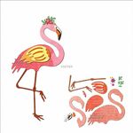 XMZZMX Shadow Flamingo Metal Cutting Dies for Card Making, Paper Embossing Die-Cuts Kit Storage Pockets Supplies, Scrapbooking Stencils