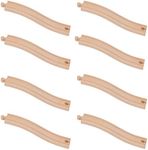 Orbrium Toys Wooden Train Ascending Tracks, Pack of 8 Compatible with All Major Wooden Railways Including Thomas The Tank Engine, Brio, Chuggington, Imaginarium