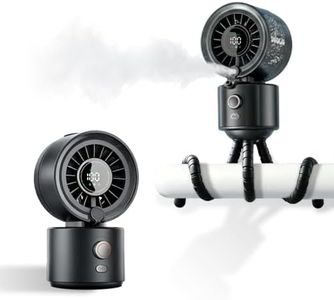 Pursuit DNDLN 2-in-1 Stroller Misting Fan Golf Cart Fan, 100 Speeds Stepless Portable Baby Fan with Flexible Tripod, 120° Auto Oscillating Clip on Fan, 4000mAh battery, Summer Travel Must Haves
