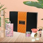 Sim & Ross Premium Diwali Gift Box - Rose & Black Oud | Includes Incense Sticks with Holder, Scented Candle, Oil Burner with Fragrance Oil, Tea Lights | Diwali Gifts for Family and Friends