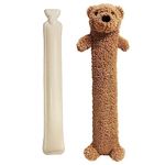 Long Hot Water Bottle,Bear Hot Water Bottle,2l Large Rubber Hot Water Bottles,Hot Water Bottles with Soft Fluffy Cover,Pain Relief for Neck Back Legs Arthritis Period Pain Hand Bed Warmer,Gifts