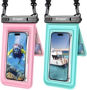 [Up to 8.5''] Waterproof Phone Pouch Floating, Double Bags Waterproof Phone Case with Lanyard for iPhone 16 15 Pro Max, Galaxy S25 S24 Ultra, IPX8 Cellphone Dry Bag Beach Cruise Ship Essentials 2 Pack