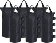 CACTIYE Canopy Weight Bags for Pop up Canopy Tent, Sand Bags Leg Weights for Instant Outdoor Sun Shelter Canopy Legs (Round-6PCS-7.6x20 INCH, Black)