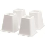 Home-it 5 to 6-inch Super Quality White Bed risers, Helps You Storage Under The Bed 4-Pack