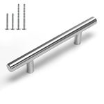 3.5 inch Cabinet Pulls Stainless Steel - Homdiy HD201SN Bathroom Cupboard Drawer Pulls Office Desk Drawer Knobs Kitchen Cabinet Door Hardware 10 Pack