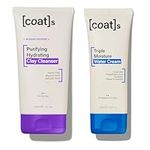 Coats Daily Blemish Defence Duo for Oily Skin – Purifying Hydrating Clay Cleanser 150 ml + Triple Moisture Water Cream 75 ml – Helps Prevent Breakouts + Protect the Skin Barrier