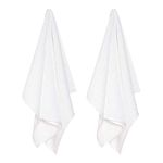 Now Designs Ripple Cotton Dish Towels, Set of 2, White, 2 Count