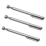 Maizoon 3 Pcs Telescoping Magnetic Pickup Tool Retrieving Magnet with Pocket Clip Extendable to 38.5cm/15 Inch Strong Pull Capacity for Finding Metal Nuts Bolts Screws