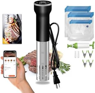 Sous Vide Cooker WiFi Kit, Immersion Circulators for Suvee Cooker, Cattleman Cuisine Sous Vide Machine with Vacuum Bags, Vacuum Pump, Precision Temperature Timer, 1000W, Noise-free, Waterproof