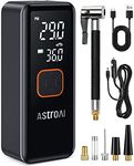 AstroAI Tire Inflator Portable Air Compressor, Cordless Car Tire Pump with 6600 mAh Battery & DC Cord, 150PSI Bike Pump with Dual Values Display for Cars, Motorcycles, Balls, Car Accessories CZK-3689