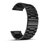 GRIPP® MALLEABLE Stainless Steel Brushed Metal Smart Watch Strap for 42/44/45/49 MM Watch Series 9/8/7/6/5/4/3/2/1/SE & Ultra with Removal-Link Tool for Men & Women【Watch Not Included】- Black