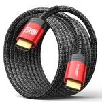 JSAUX HDMI Cable 3m, HDMI 2.1 Cable 8K@60Hz 4K@120Hz Ultra HD Cable High-Speed Lead 48Gbps, 7680x4320, Supports eARC HDR10 HDCP 2.2 & 2.3 DTS: X 3D CEC, Compatible with PS5 PS4 X-BOX Roku TV/Blu-ray