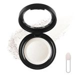 Eyeshadow Single Shimmer Make-Up Fine Powder Palette Eyeshadow, High Pigment Long-lasting Sweatproof Single Eye Shadow (White)