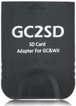 Hyamass GC2SD Storage Save Game Memory Card Adapter Micro SD Card Adapter TF Card Reader Plug and Play Portable Professional Game Console Micro Storage Card Adapter for Wii and Gamecube/GC (Black)
