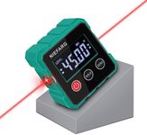 Digital Angle Finder with Laser, Table Saw Blade Angle Gauge, 3-in-1 Digital Angle Gauge for Construction, Machinery, Hanging Frames and Woodworking (Laser Level is Class Ii, Output<5mw)