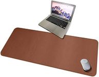 CENNBIE Extended Leather Gaming Mouse Pad/Mat, Large Office Writing Desk Computer Leather Mat Mousepad,Waterproof - 100x50cm (Brown)