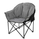 REALEAD Oversized Camping Chairs - Fully Padded Camp Chair for Adults - Heavy Duty Folding Chairs for Outside Support 400lbs - Comfy Moon Round Chair for Lawn, Outdoor Sporting Events