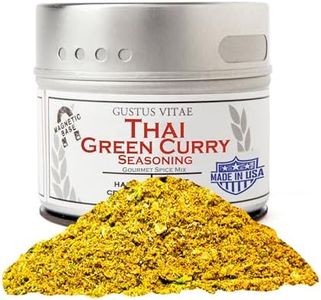 Thai Green Curry Seasoning | All Natural | Non GMO | Hand Crafted | 2.0 oz (57 g) | Gourmet Spice Mix | Small Batch | Artisanal Rub | Seasoning Pack | Magnetic Tin | Gustus Vitae | #848