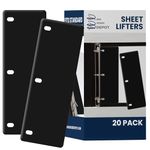 Sheet Lifters, Flat, 11" x 3", Black, 20 Pack, Protects Sheets from Tearing.