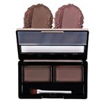 Mattlook Perfect Duo Shade Brow Powder, Eyebrow Drawing Palette with 1 Brush, Ultimate Brow Kit, Eyebrow Filler & Definer for Women, Smudge Proof Eyebrow Palette. (Shade -02 – Dark & Light Brown)