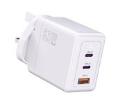 USB C Charger Plug 65W,GaN Fast Wall PD Charging,3-Prot USB Charger for iPhone 15/15Pro/5Pro Max/14/13,MacBook,iPad Pro,Samsung Galaxy S23/Pixel and More