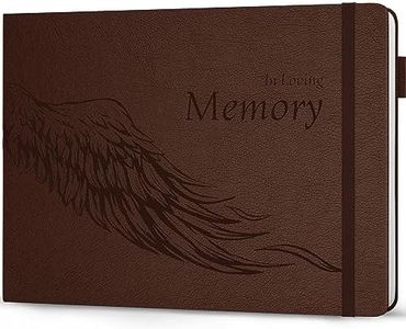 Legend Funeral Guest Book – Sign in Book for Memorial & Funeral Services – Celebration of Life Guest Book – 600 Guest Entries, Pocket for Notes & Cards, Vegan Leather Hardcover, 10x7” (Dark Brown)