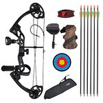 Southland Archery Supply Hero Junior Youth Compound Bow Package 10-29 LBS (Black)