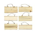 6-Pack Wood Signs Basswood Rectangl