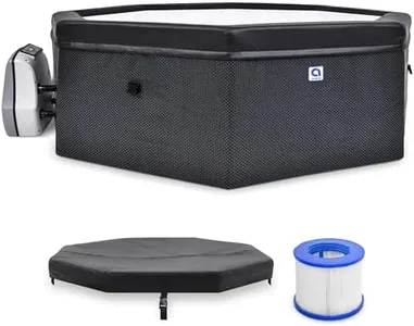 Jleisure Aegean Rigid Hot Tub Spa, Black
