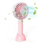 Rupoku Handheld Fan, Portable Mini Fan 3-10H 3 Speeds USB Electric Fan with 2600mAh Rechargeable Battery Desk Fan for Office/Outdoor/Sport/Home/Travel/Camping