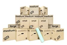 StorePAK House Moving Kit - 20 Storage/Moving Boxes with Handles, Bubble Wrap, Tape & Marker Pen - 100% Recyclable - SMALL, MEDIUM & LARGE