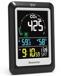 Newentor CO2 Monitor, Air Quality Monitor Indoor Carbon Dioxide Detector with Voice Alert Large Display, Temperature Humidity Meters, Alarm Clocks for Home, RV, Gyms, Offices, Classrooms , 400-5000ppm