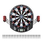 PATIKIL Electronic Soft Tip Dart Board, Digital Electronic Dartboard LCD Displays, 18 Games and 159 Variants with 6Pcs Darts, 24 Tips, Support 8 Players