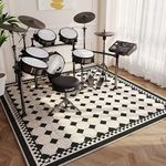 Drum Mat, Drum Rug 160 x 140 cm, The Essential Anti-Slip Pad for Stable Drumming Performance Non-Slip Soundproof Carpet For Kids, Drum Carpet Gift for Mini Drum Kits, Bass Drum Snare