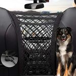 PRIDEEP Dog Car Net Barrier Pet Barrier with Auto Safety Mesh Organizer, Stretchable Storage Bag Bac