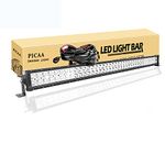 PICAA LED Light Bar 42in 240W Dual Rows Spot Flood Combo Beam LED Work Lights Bar Lamp Light with wiring for Car Truck Offroad Driving Lamp SUV UTE 4WD 12V 24V Waterproof Driving Work Lamp 6000K