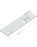 Aluminum USB Wired Keyboard with Numeric Keypad for Apple Mac Pro, Mini Mac, iMac, iMac Pro, MacBook Pro/Air