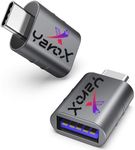 USB to USB C Adapter 2 Pack, Type C Female to Type A Male Adaptor USB 3.0 Fast Charge and Sync Converter Compatible with iPhone 15 14 Pro Max, Galaxy S24, MacBook Air, iPad Mini (Space Gray) Yntech