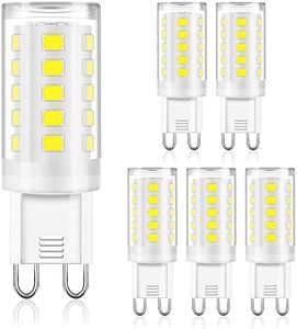 winshine G9 LED Light Bulb Bi Pin Base, 6000K Daylight G9 Base Bulbs for Chandeliers, 4W (40W Halogen Equivalent), 360° Beam Angle, 400LM, Non-dimmable for Home Lighting, 6 Pack