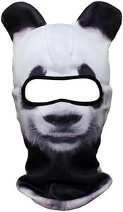 WTACTFUL 3D Animal Ears Balaclava Windproof Face Mask Sun Protection for Skiing Snowboard Cycling Motorcycle Music Festivals Raves Halloween Party Summer Winter Cold Weather Outdoor Panda MEB-01