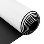 Foam Insulation Neoprene Sheets with Adhesive,Multi-Function Soundproof Large Marine Closed Cell Neoprene Rubber Roll (W：12 Inch T:1/8 Inch L:59 Inch,Black)