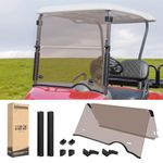 10L0L Golf Cart Windshield for EZGO RXV 2008-up Upgrade Thickened Fold Down Windshields Anti-UV Impact Resistant - 38.18"W X 32.5"H(Tinted)