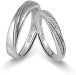 Meissa 2Pcs Couple Rings for Men an