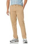 Amazon Essentials Men's Straight-Fit Casual Stretch Chino Trouser, Dark Khaki Brown, 36W / 32L