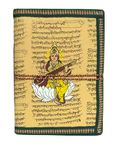 Purpledip Handmade Paper Journal Goddess Saraswati: Vintage Diary Notebook With Thread Closure (12083)