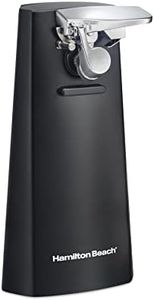 Hamilton Beach Extra-Tall Electric Automatic Can Opener with Easy-Clean Detachable Cutting Lever, Cord Storage, Knife Sharpener, Black (76702)