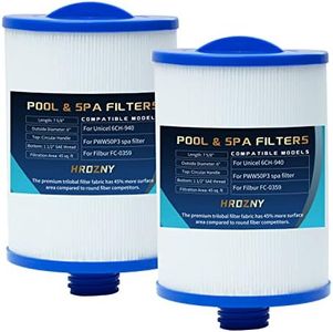 Spa Filters Replacement for Unicel 6CH-940, Hot Tub Filter Compatible with PWW50P3 Spa Filter,for Viking Spa Hot Tub Filter,for Filbur FC-0359, 2 Pack
